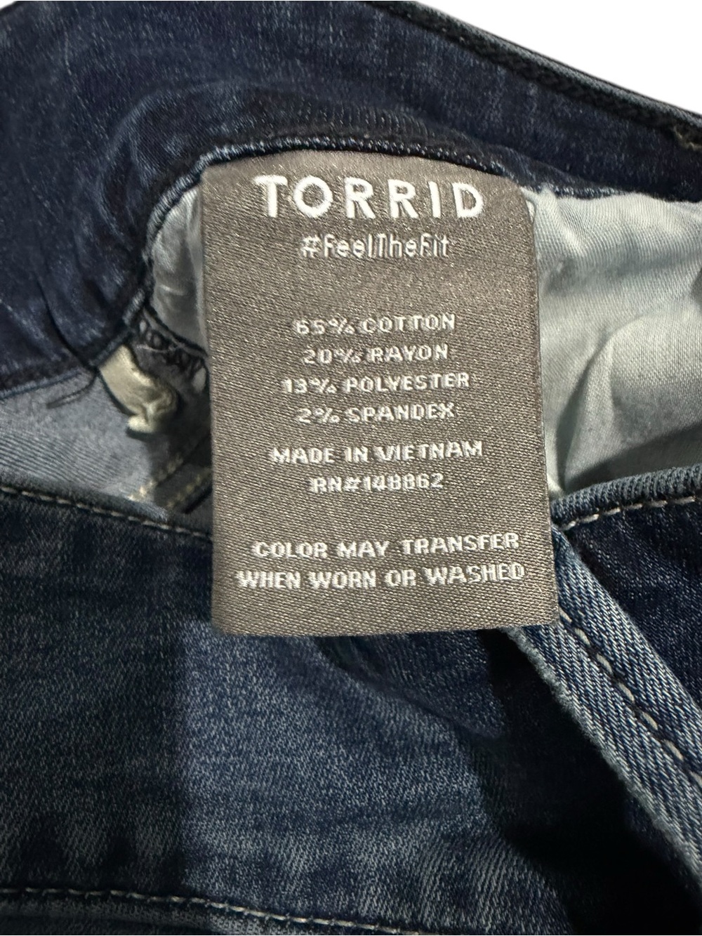 Torrid #FeelTheFit High Rise 4 Button Skinny Jeans Plus Size 16S - Picture 3 of 3